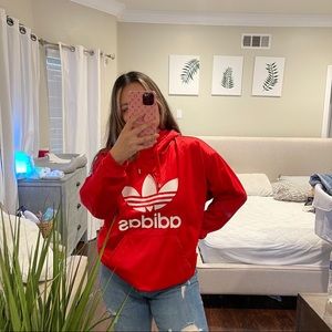 Red Adidas Hoodie Medium